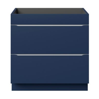 Meuble sous vasque à poser bleu nuit mat l.80 x H.82 x P.45 cm, GoodHome Imandra