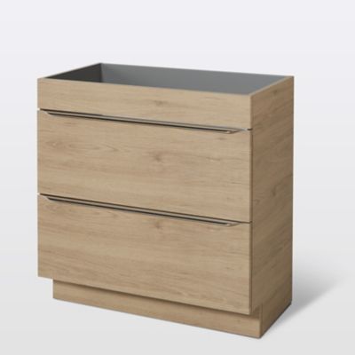 Meuble sous vasque à poser effet chêne l.80 x H.60 x P.45 cm, GoodHome Imandra
