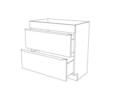 Meuble sous vasque à poser effet chêne l.80 x H.60 x P.45 cm, GoodHome Imandra