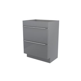 Meuble sous vasque à poser gris l.60 x H.82 x P.45 cm, GoodHome Imandra