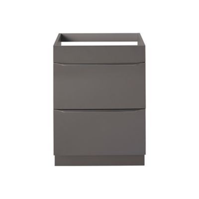 Meuble sous vasque à poser gris taupe brillant l.60 x H.82 x P.45 cm, GoodHome Imandra