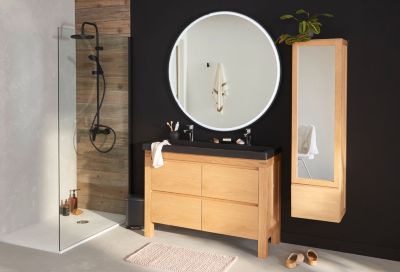 Meuble sous vasque bois salle de bain - 120 x 50 cm - Le Meuble Du  Photographe