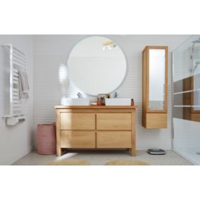 Meuble sous vasque à poser Harmon bois 140 cm