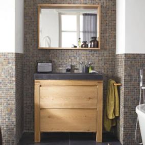 Meuble sous vasque à poser Harmon bois 90 cm