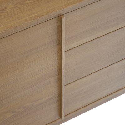 Meuble sous vasque à poser l.120 x H.82 x P.45 cm, placage chêne, Kabayan