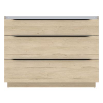 Meuble sous vasque à poser l.120 x H.88 x P.50 cm, effet bois, Pamili