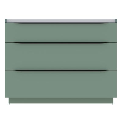 Meuble sous vasque à poser l.120 x H.88 x P.50 cm, vert sauge mat, Pamili