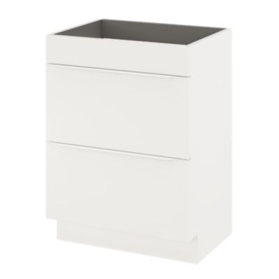 Meuble sous vasque à poser l.60 x H.82 x P.45 cm, blanc mat, GoodHome Imandra