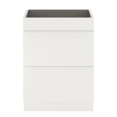 Meuble sous vasque à poser l.60 x H.82 x P.45 cm, blanc mat, GoodHome Imandra