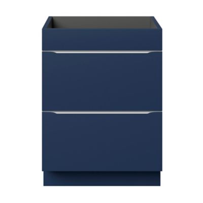 Meuble sous vasque à poser l.60 x H.82 x P.45 cm, bleu nuit mat, GoodHome Imandra