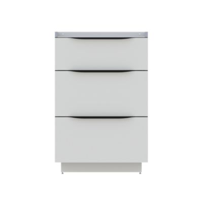 Meuble sous vasque à poser l.60 x H.88 x P.50 cm, blanc mat, Pamili