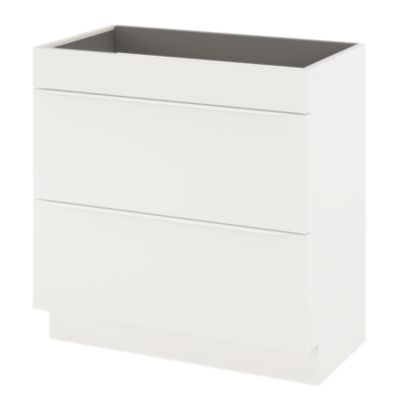 Meuble sous vasque à poser l.80 x H.82 x P.45 cm, blanc mat, GoodHome Imandra