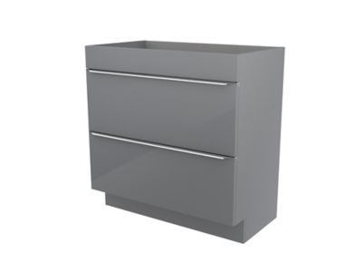 Meuble sous vasque à poser l.80 x H.82 x P.45 cm,gris, GoodHome Imandra