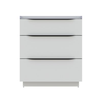 Meuble sous vasque à poser l.80 x H.88 x P.50 cm, blanc mat, Pamili
