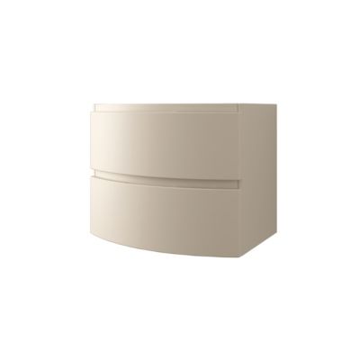 Meuble sous vasque à suspendre L.69 x H.55 x P.52 cm beige cachemire Baden Vague