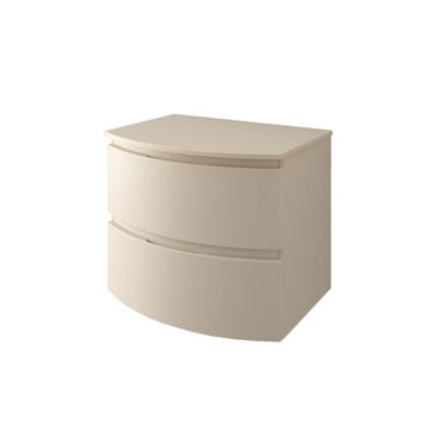 Meuble sous vasque à suspendre L.69 x H.55 x P.52 cm beige cachemire Baden Vague