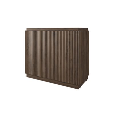 Meuble sous vasque à suspendre l.90 H.78 x P.44 cm effet noyer Monolite