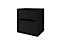 Meuble sous-vasque à suspendre Urban noir mat 60 cm + plan vasque en résine blanc + niche noir mat 30 cm