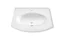 Meuble sous vasque à suspendre Vague décor chêne naturel 69 cm + plan vasque en verre blanc