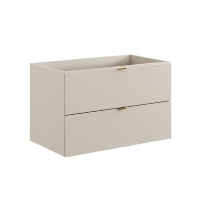Meuble sous vasque BELLA 80 cm  Coloris marron congo  Finition mate et design suspendu