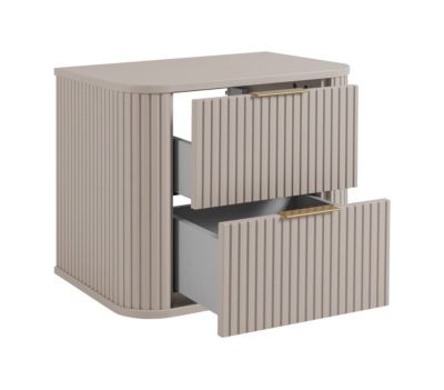 Meuble sous-vasque, Cachemire, poignée dorée, 41,5 x 60 x 51,7 cm