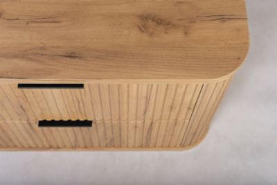 Meuble sous-vasque, Chêne Craft, poignée noire, 41,5 x 120 x 51,7 cm