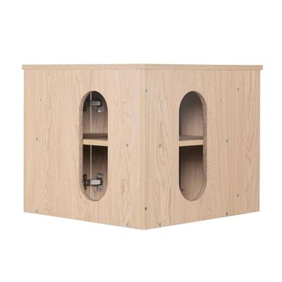 Meuble sous vasque d'angle SORRENTO avec vasque, robinet et armoire