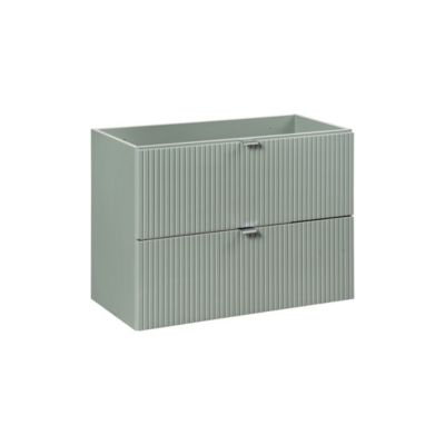 Meuble sous vasque ELVINA  80 cm  2 tiroirs  Vert sauge pastel  Meuble suspendu