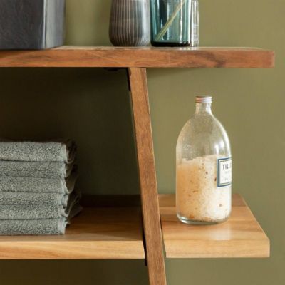 Meuble sous vasque en bois recyclé Corin