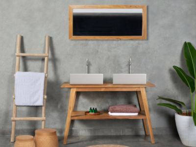 Meuble sous vasque en teck - 120 cm - BOBOTSARI