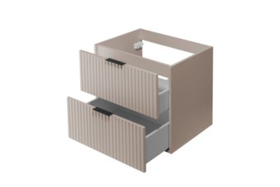 Meuble sous vasque FLOW CACHEMIRE 100 cm avec 2 x l'étagères - extensions et plan CHÊNE