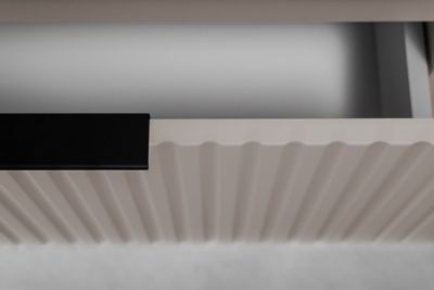 Meuble sous vasque FLOW CACHEMIRE 100 cm avec 2 x l'étagères - extensions et plan CHÊNE