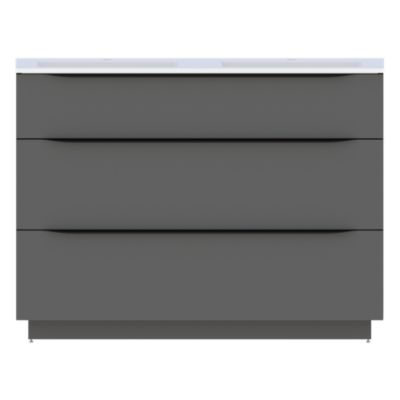 Meuble sous-vasque gris anthracite Pamili 120 cm