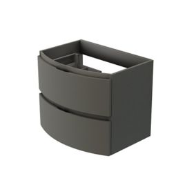 Meuble sous vasque gris anthracite Vague 69 cm