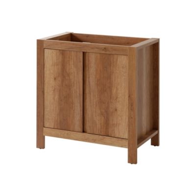Meuble sous vasque KALUNA 80 cm  Coloris bois de noyer  Style rustique à poser
