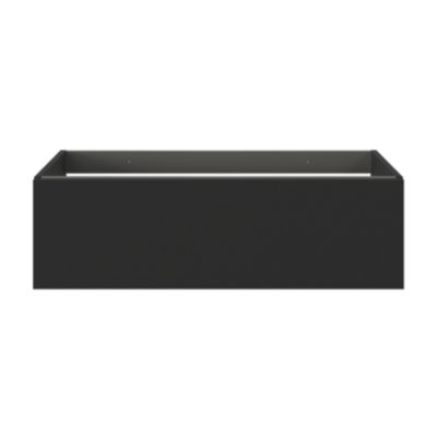 Meuble sous vasque l.100 x H.30 x P.45 cm 1 tiroir sans poignée, noir mat, Kentia