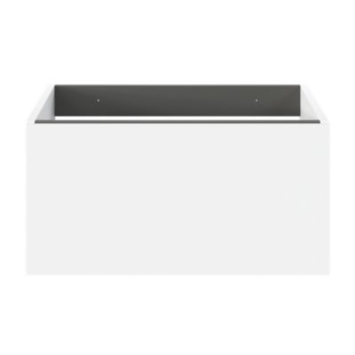 Meuble sous vasque l.60 x H.30 x P.45 cm, 1 tiroir sans poignée, blanc mat, Kentia