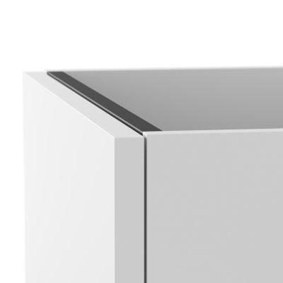 Meuble sous vasque l.60 x H.30 x P.45 cm, 1 tiroir sans poignée, blanc mat, Kentia