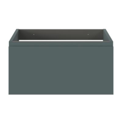 Meuble sous vasque l.60 x H.30 x P.45 cm, vert forêt, 1 tiroir avec poignée intégrée, Kentia
