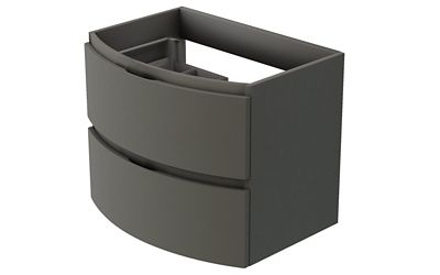 Meuble sous vasque l.69 cm, gris anthracite, Vague