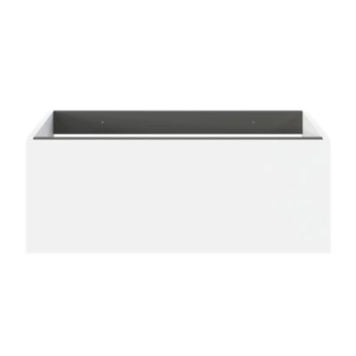 Meuble sous vasque l.80 x H.30 x P.45 cm, 1 tiroir sans poignée, blanc mat, Kentia