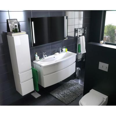 Meuble Sous Vasque Nile Blanc Brillant 120 Cm Castorama