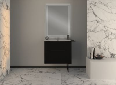 Meuble sous vasque noir mat Urban 74 cm