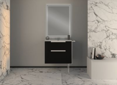 Meuble sous vasque noir mat Urban 74 cm