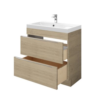 Meuble sous vasque à poser GoodHome Imandra bois 80 cm ...