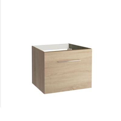 Meuble sous-vasque à  suspendre 60 cm VERONE couleur chêne foncé