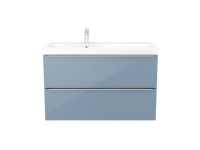 Meuble Sous Vasque A Suspendre Goodhome Imandra Bleu 100 Cm Plan Vasque Lana Castorama