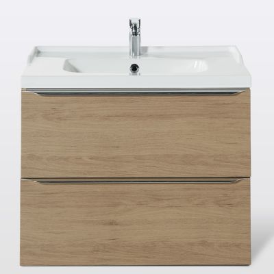Meuble Sous Vasque A Suspendre Goodhome Imandra Bois 80 Cm Plan Vasque Lana Castorama