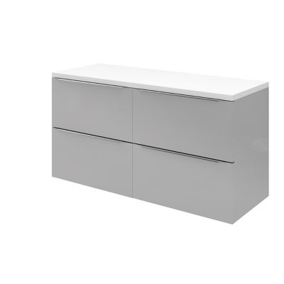 Meuble Sous Vasque A Suspendre Goodhome Imandra Gris 120 Cm Plan De Toilette Marloes Castorama