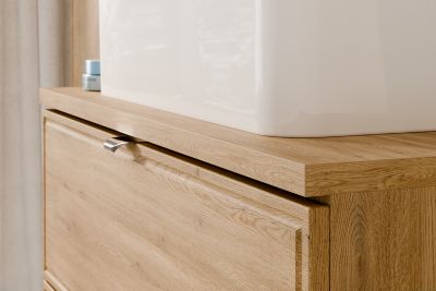 Meuble sous vasque suspendu avec plan TERRA CREMONA chêne cremona 120 cm